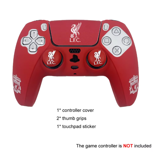 Liverpool PS5 Dualshock controller silicone skin with touchpad and thumb grips