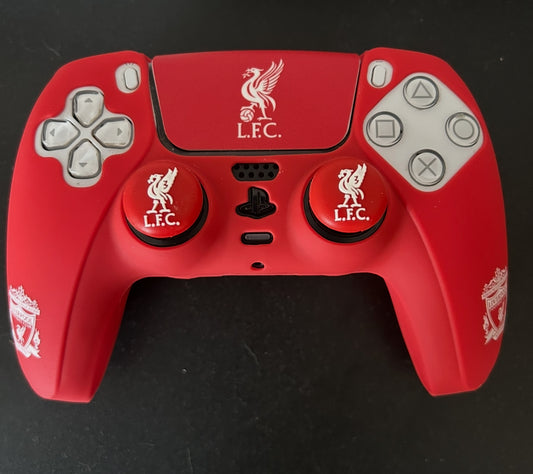Liverpool PS5 Dualshock controller silicone skin with touchpad and thumb grips